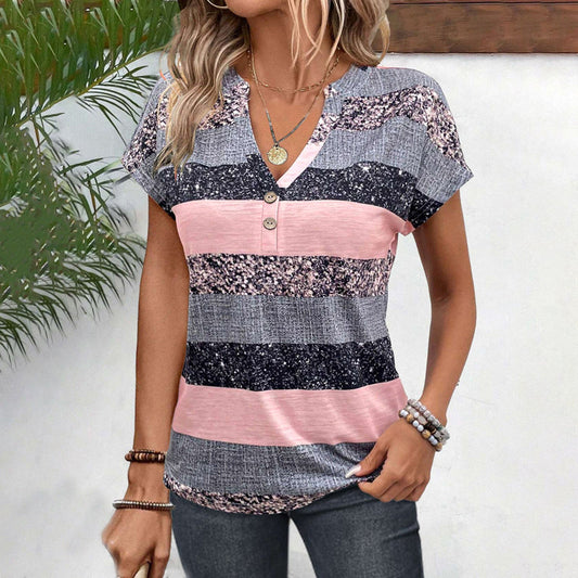 ALINE CASUAL STRIPED BLOUSE