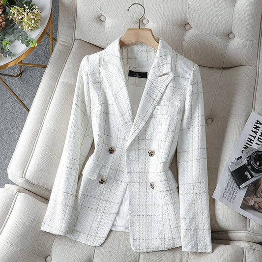 AMANDINE PLAID BLAZER