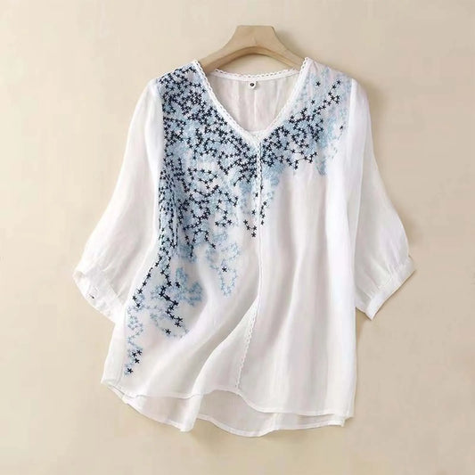 ANITA LINEN BLOUSE
