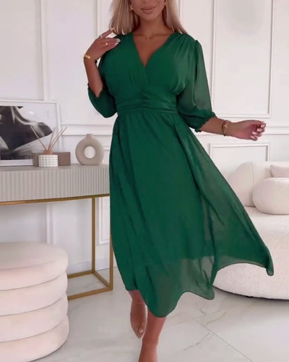 ANALIA WAISTED MIDI DRESS